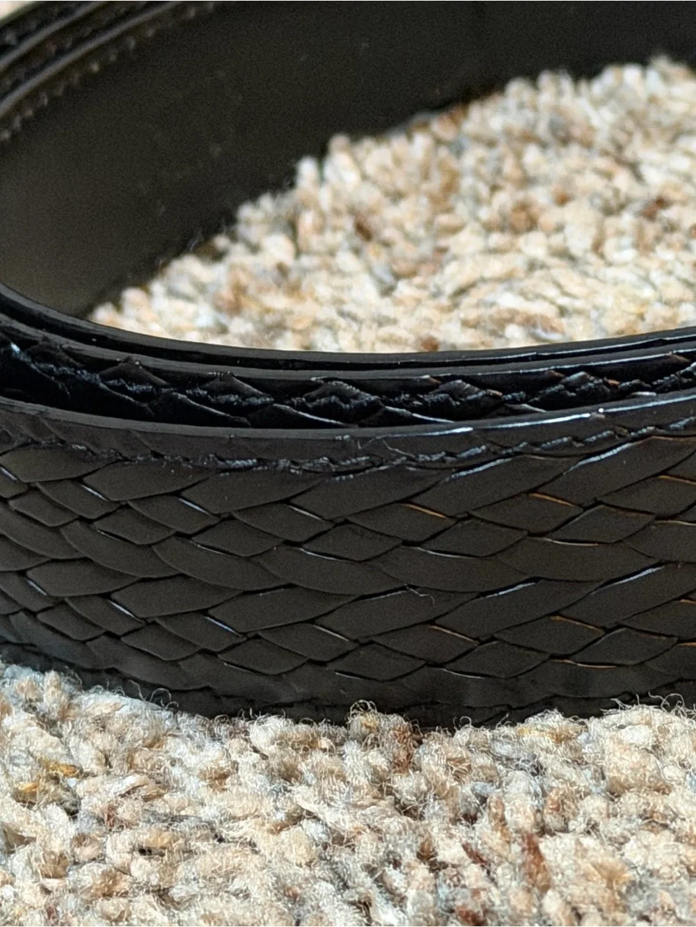 Montblanc Meisterstuck Rectangular Palladium Box Buckle Woven Strap